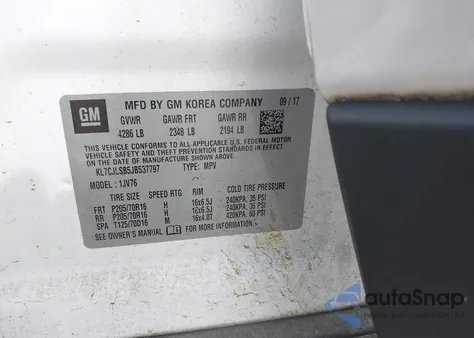 2018 Chevrolet Trax Lt from USA, damaged, VIN KL7CJLSB5JB537797